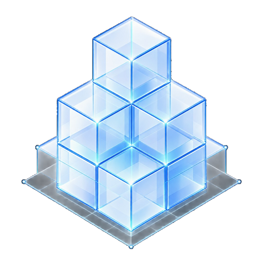 Stacked glass cubes for responsible AI delivery