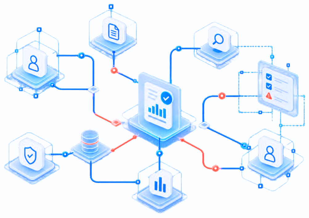 Audit and evidence workflow across people, documents and controls
