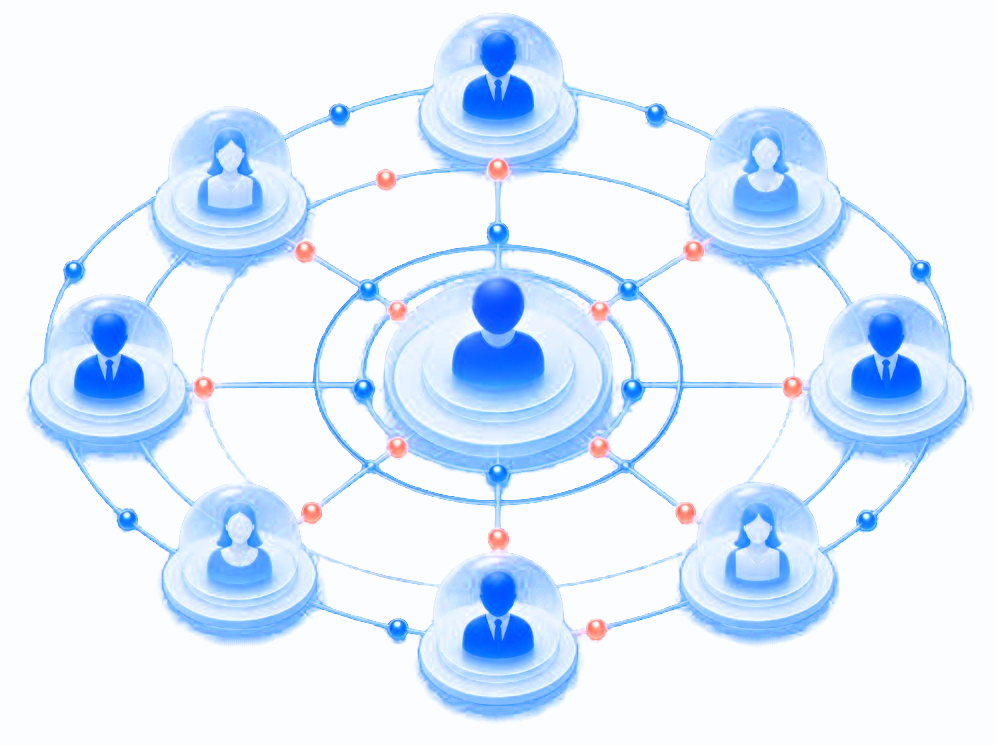 Talent network of people connected through a governed centre