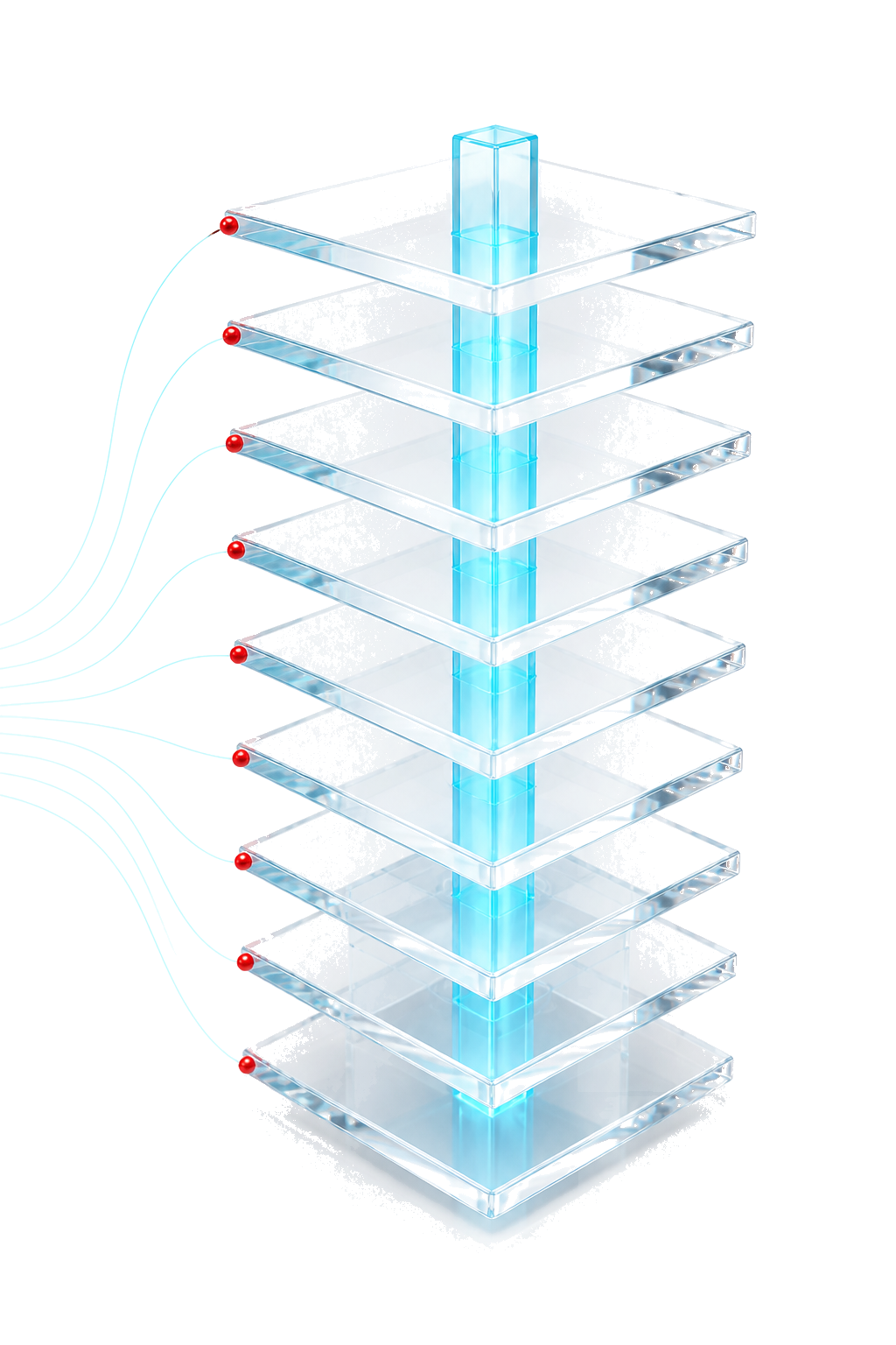 Nine-layer CoE glass stack